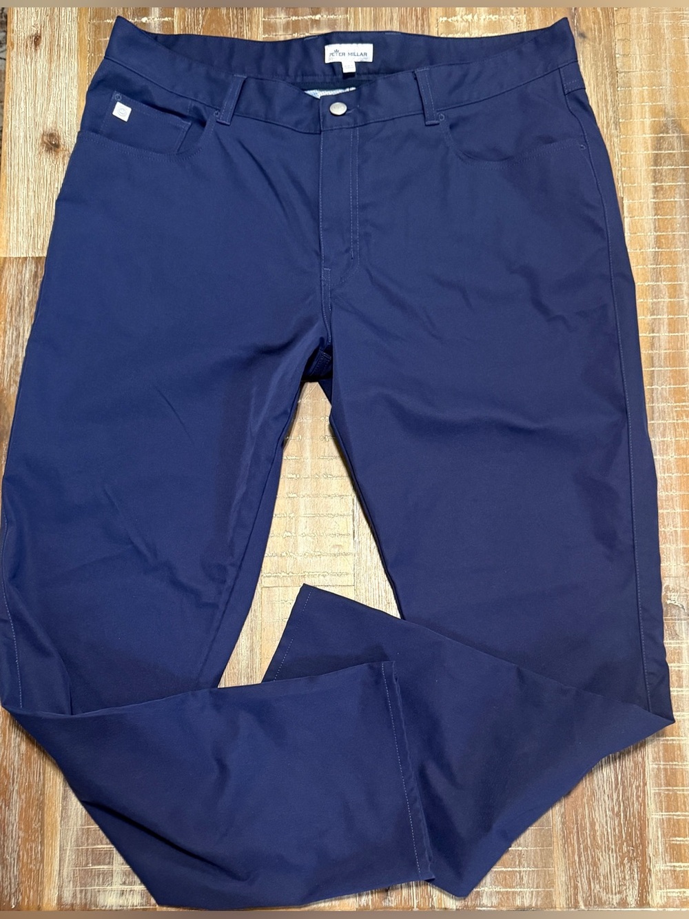 Peter Millar Mens Navy Blue Five-Pocket Performance Golf Pants 38x32 ‎